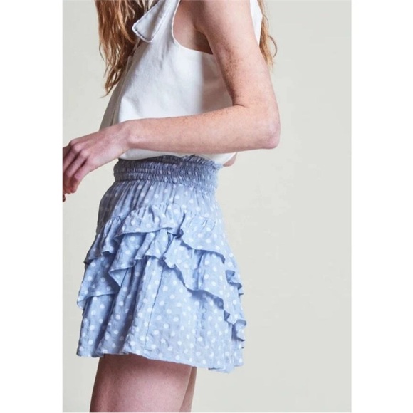 The Shirt by Rochelle Behrens Gray Polka Dot Mini Skirt - Picture 9 of 9